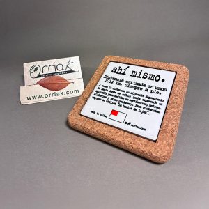 Posavasos «ahí mismo»